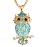 Gorgous Hollow Golden Blue Zircon Pendant Necklace 